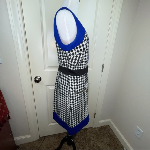 Beige by ECI Houndstooth Sleeveless Sheath Dress 10 - Picture 5 of 17